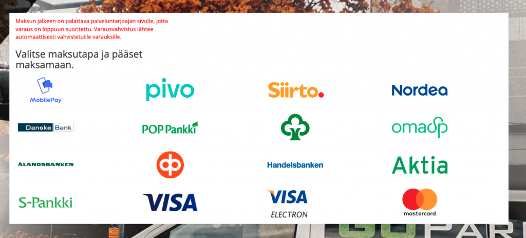 GoParking payment methods